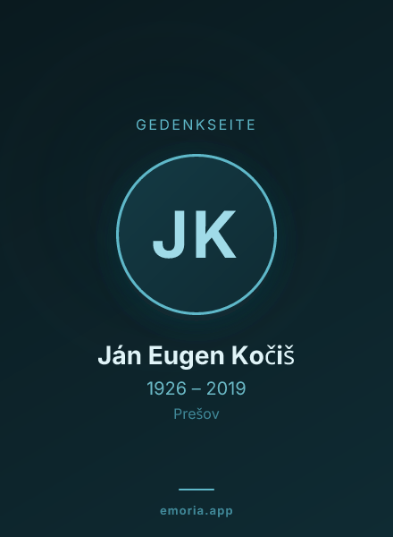 Gedenkportrait von Ján Eugen Kočiš