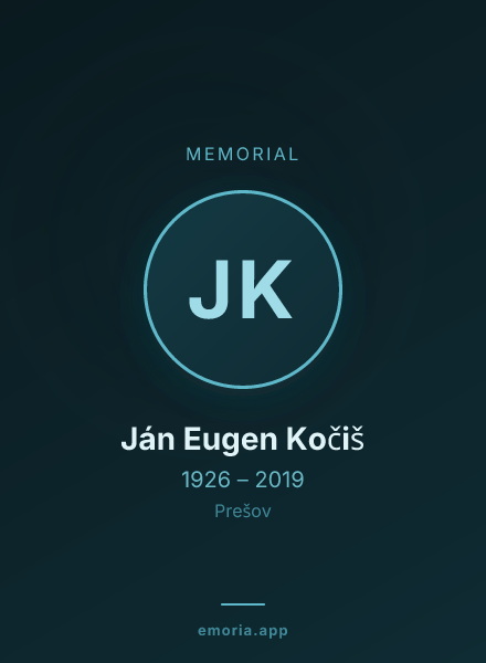 Memorial portrait of Ján Eugen Kočiš