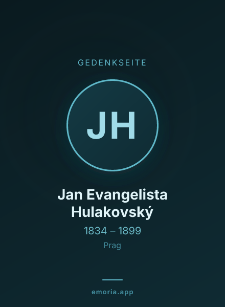 Gedenkportrait von Jan Evangelista Hulakovský