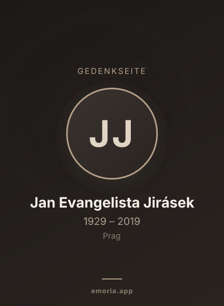 Gedenkportrait von Jan Evangelista Jirásek