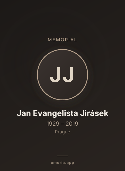 Memorial portrait of Jan Evangelista Jirásek
