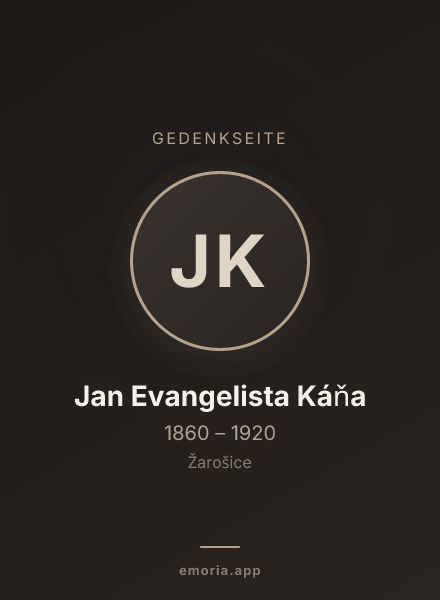 Gedenkportrait von Jan Evangelista Káňa