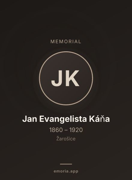Memorial portrait of Jan Evangelista Káňa