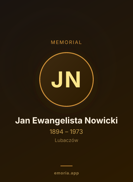 Memorial portrait of Jan Ewangelista Nowicki
