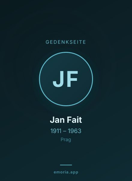 Gedenkportrait von Jan Fait