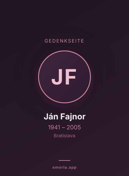 Gedenkportrait von Ján Fajnor