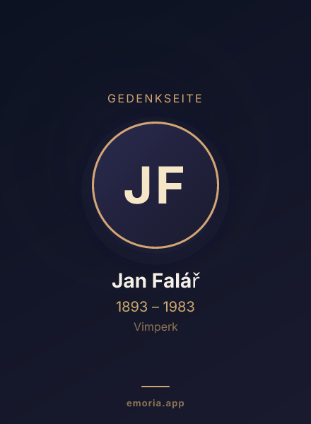 Gedenkportrait von Jan Falář