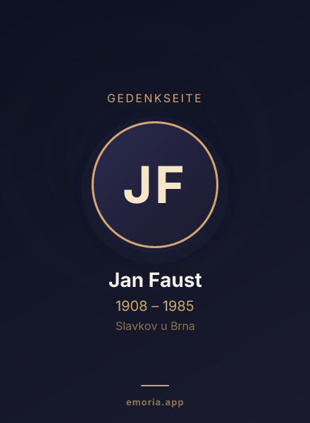 Gedenkportrait von Jan Faust
