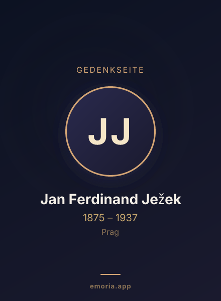 Gedenkportrait von Jan Ferdinand Ježek