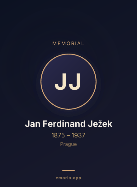 Memorial portrait of Jan Ferdinand Ježek