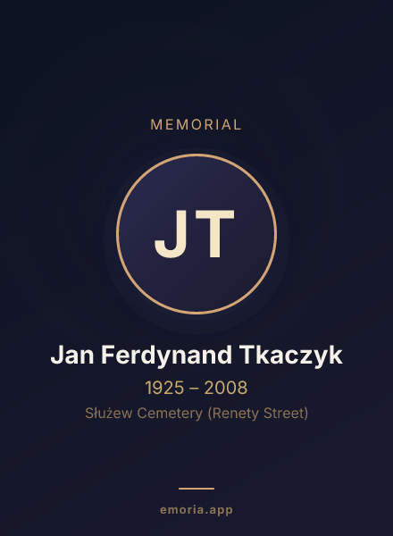 Memorial portrait of Jan Ferdynand Tkaczyk