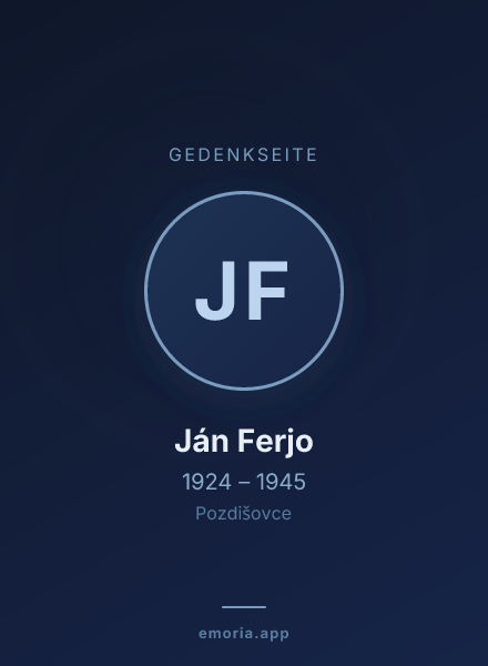 Gedenkportrait von Ján Ferjo