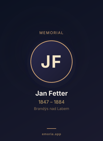 Memorial portrait of Jan Fetter