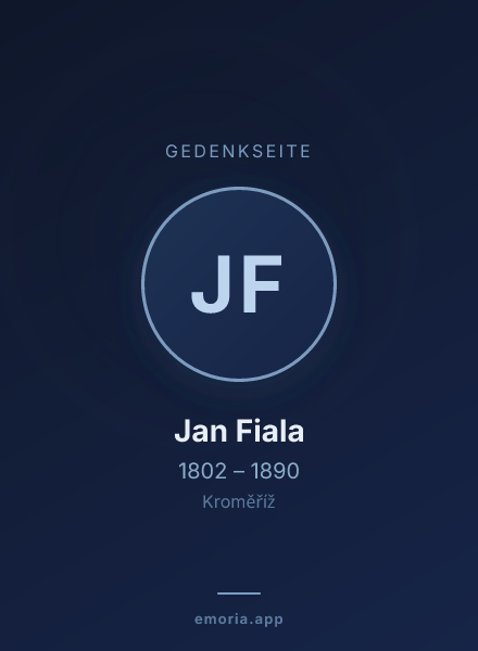 Gedenkportrait von Jan Fiala