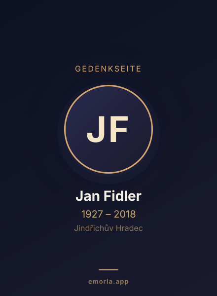 Gedenkportrait von Jan Fidler