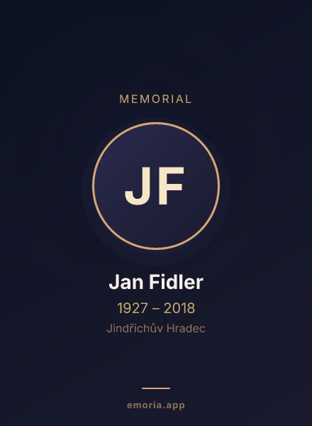 Memorial portrait of Jan Fidler