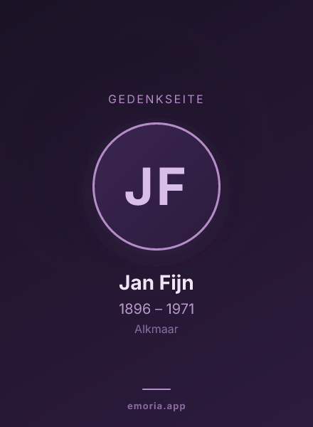 Gedenkportrait von Jan Fijn