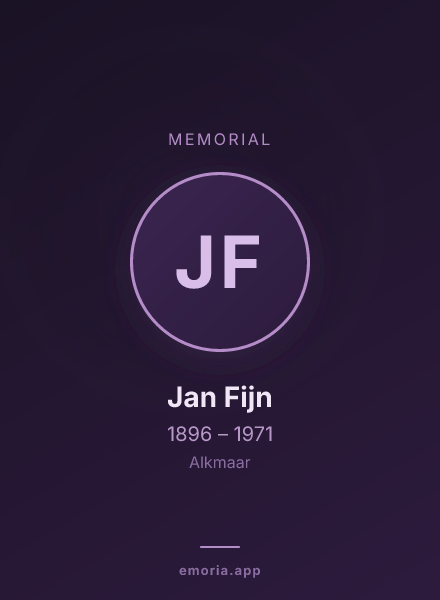 Memorial portrait of Jan Fijn