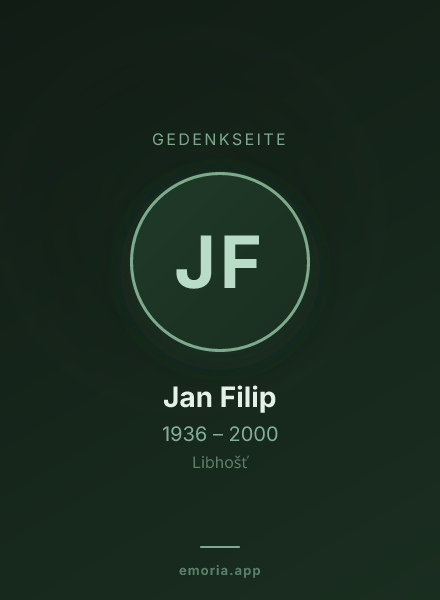 Gedenkportrait von Jan Filip
