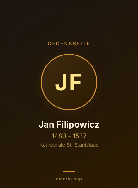 Gedenkportrait von Jan Filipowicz