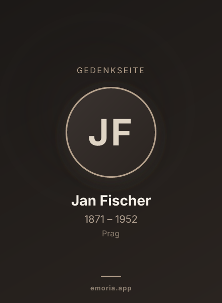 Gedenkportrait von Jan Fischer