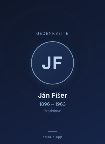 Gedenkportrait von Ján Fišer