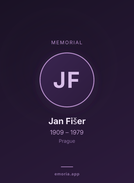 Memorial portrait of Jan Fišer