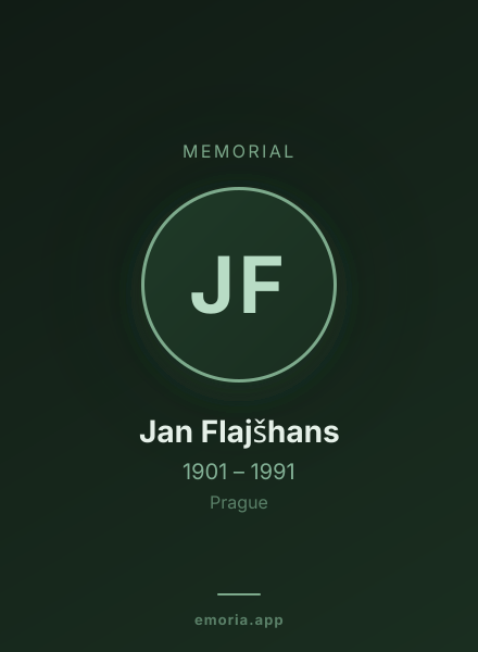 Memorial portrait of Jan Flajšhans