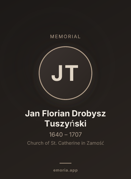 Memorial portrait of Jan Florian Drobysz Tuszyński