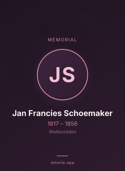 Memorial portrait of Jan Francies Schoemaker