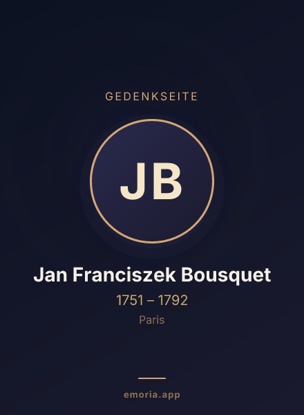 Gedenkportrait von Jan Franciszek Bousquet