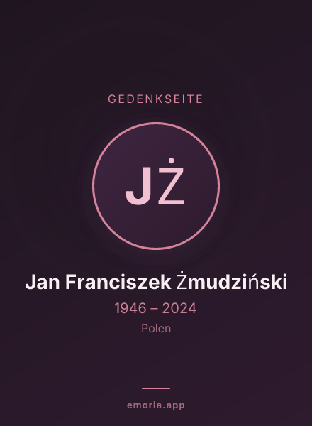 Gedenkportrait von Jan Franciszek Żmudziński