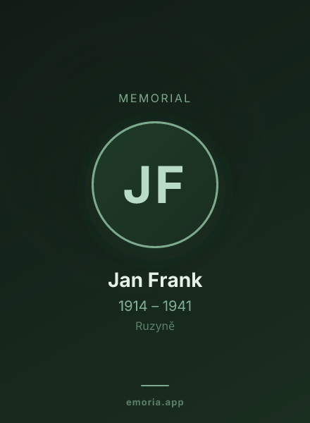 Memorial portrait of Jan Frank
