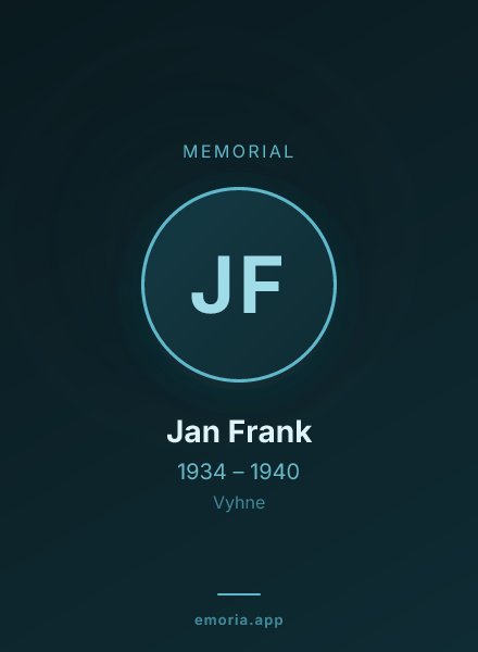 Memorial portrait of Jan Frank