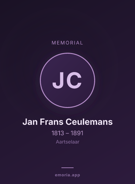 Memorial portrait of Jan Frans Ceulemans