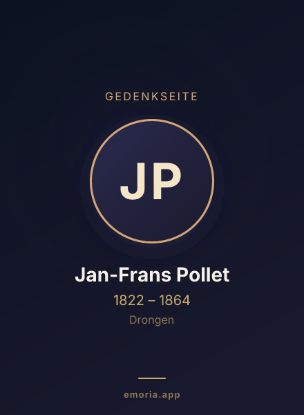 Gedenkportrait von Jan-Frans Pollet