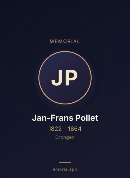 Memorial portrait of Jan-Frans Pollet