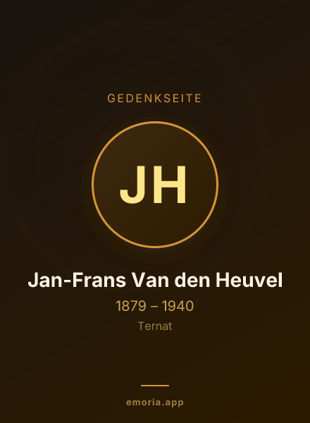 Gedenkportrait von Jan-Frans Van den Heuvel