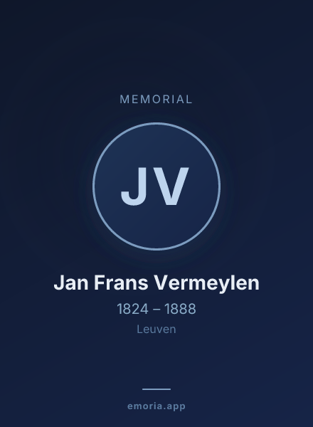Memorial portrait of Jan Frans Vermeylen