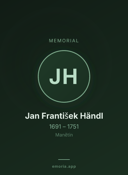 Memorial portrait of Jan František Händl