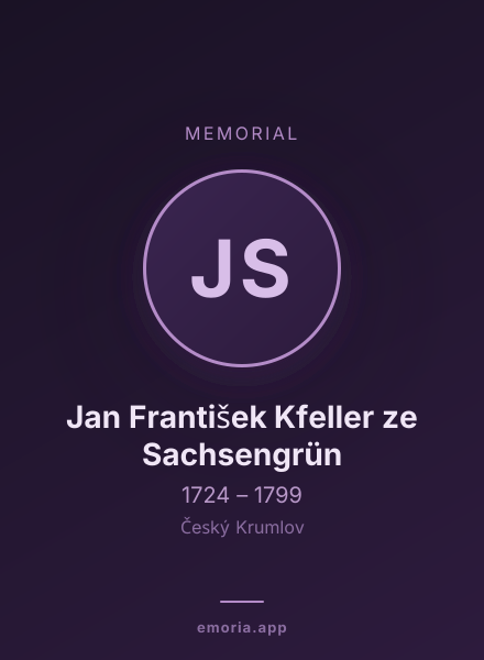Memorial portrait of Jan František Kfeller ze Sachsengrün