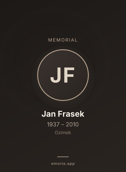 Memorial portrait of Jan Frasek
