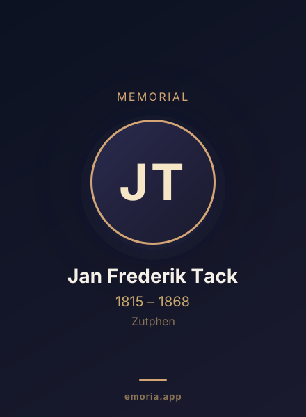 Memorial portrait of Jan Frederik Tack