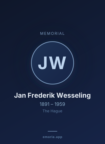 Memorial portrait of Jan Frederik Wesseling