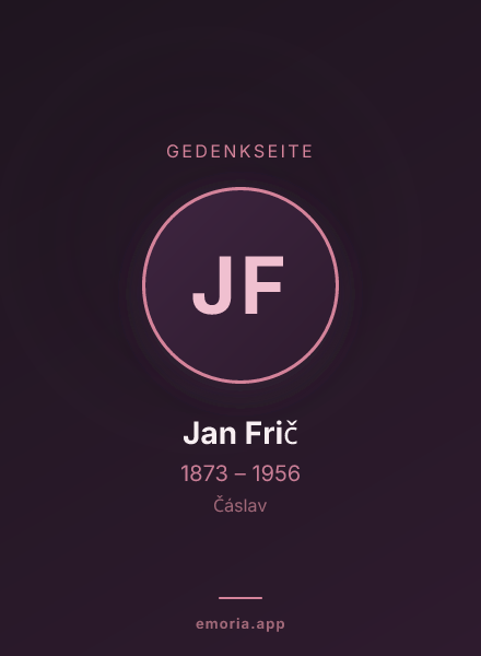 Gedenkportrait von Jan Frič