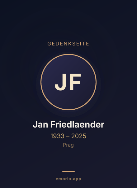 Gedenkportrait von Jan Friedlaender