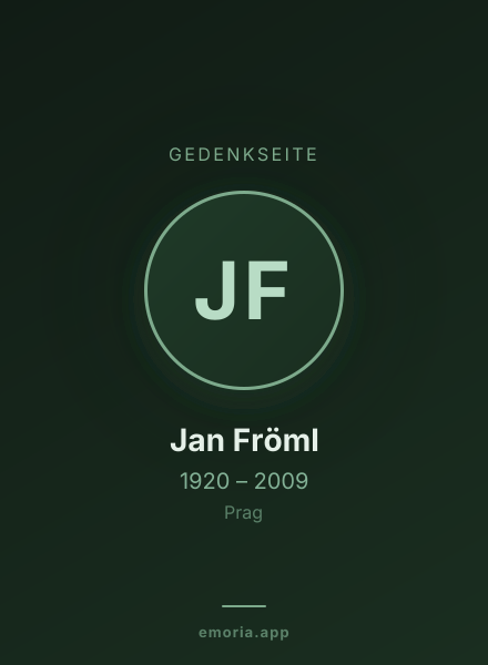 Gedenkportrait von Jan Fröml