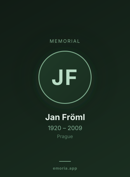 Memorial portrait of Jan Fröml