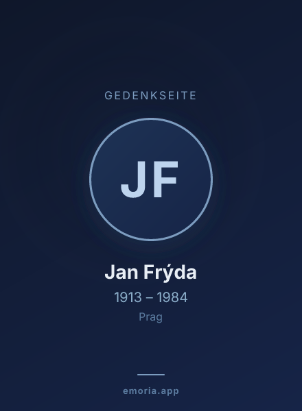 Gedenkportrait von Jan Frýda
