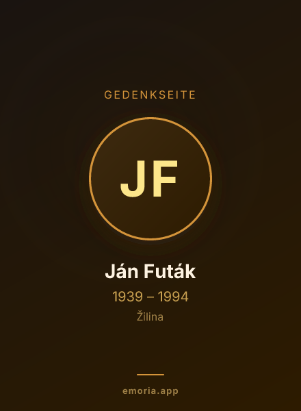 Gedenkportrait von Ján Futák